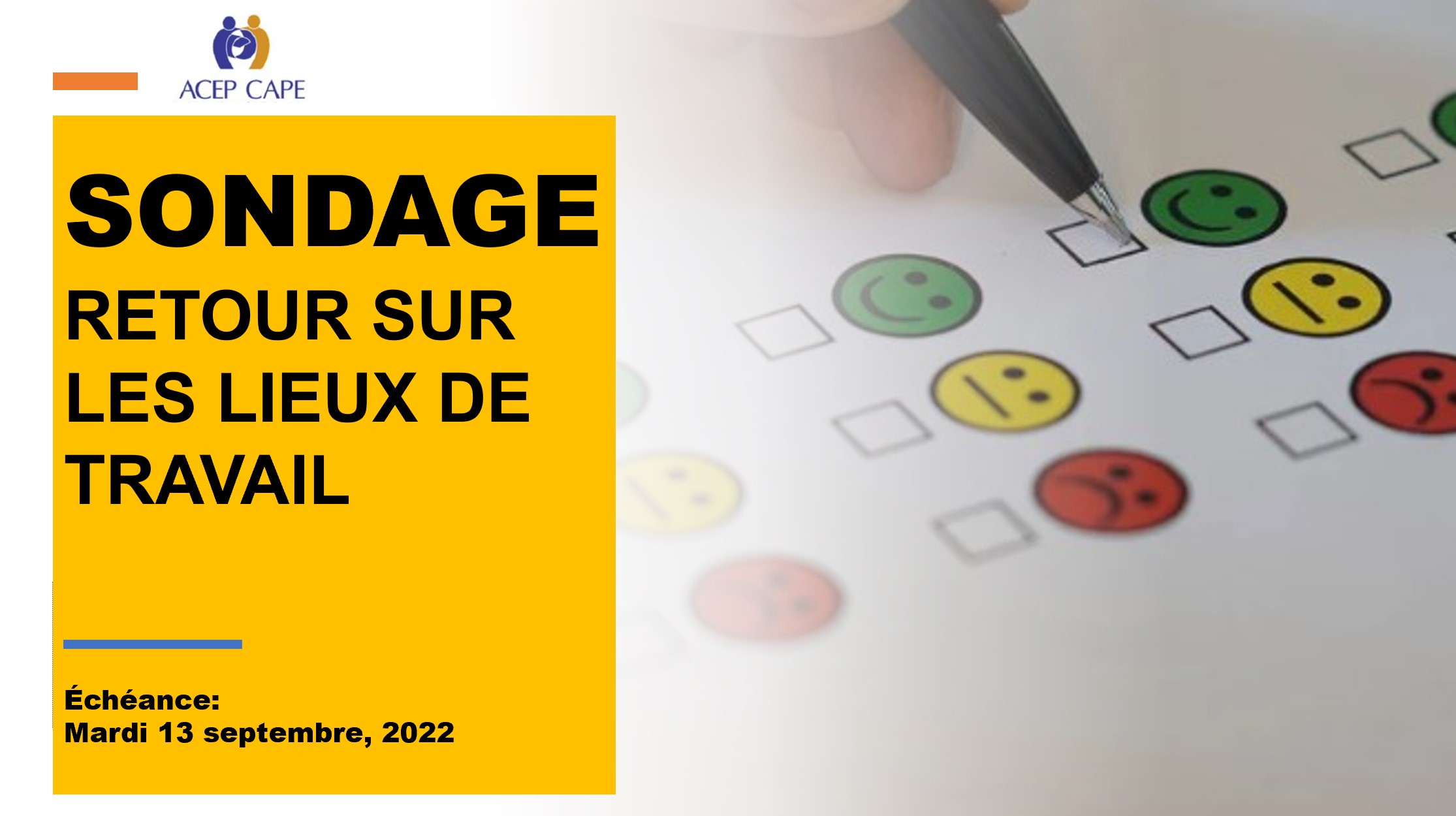 sondage - retour sur les lieux de travail