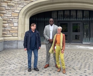 Andre Picotte, Dina Epale, Paule Antonelli outside PROC meeting October 6 2022