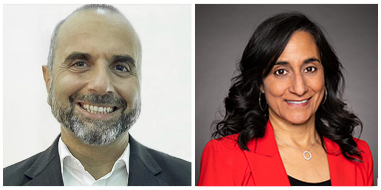 Headshots of CAPE President Cam Awada and Treasury Board President Anita Anand