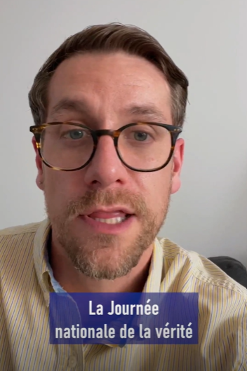 Image tirée d'une vidéo montrant Nate en train de parler