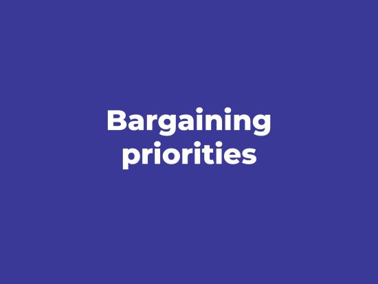 Bargaining priorities